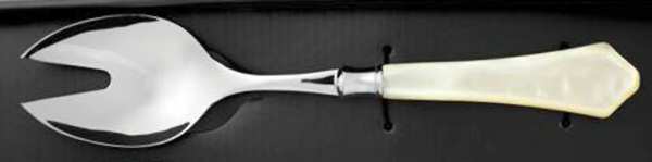 Verona-Ivory (Stainless, Acrylic) Hollow Handle Salad Serving Fork
