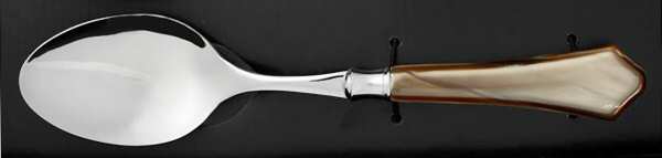 Verona-Taupe (Stainless, Acrylic) Hollow Handle Salad Serving Spoon