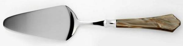 Verona-Taupe (Stainless, Acrylic) Pie Server with Stainless Blade