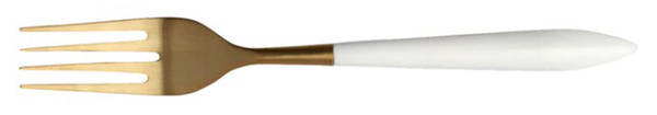 Ares Oro White (Gold Electroplate) Solid Serving Fork