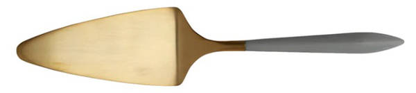 Ares Oro Gray (Gold Electroplate) Pastry Server with Stainless Blade