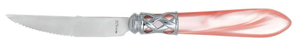 Aladdin Light Pink (Antique Lattice) Individual Steak Knife Hollow Handle