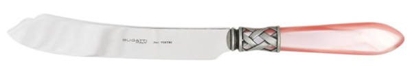Aladdin Light Pink (Antique Lattice) Cake Knife with Stainless Blade