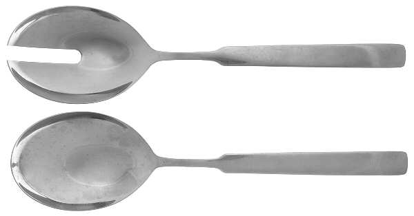 Aspen (Stainless) (2 Pc) Solid Salad Set