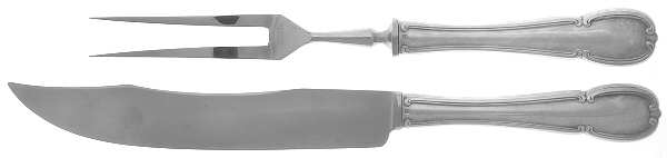 Barock (Silverplate) Small Stainless Blade 2-Piece Steak Carving Set