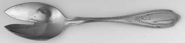 English Rose-Beaded Rose (Stainless) Pierced Tablespoon (Serving Spoon)
