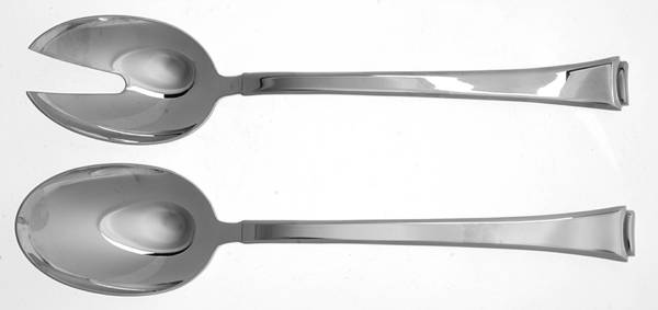 Faceon (Stainless) (2 Pc) Solid Salad Set