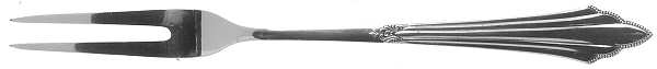 Facher (Silverplate) Small 2-Tine Cold Meat Serving Fork