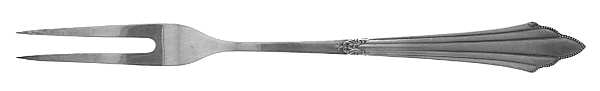 Fan (Sterling) Small Solid Cold Meat Serving Fork