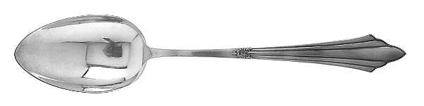 Fan (Sterling) Solid Serving Spoon