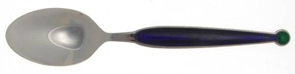 Fantasia-Blue & Green (Stainless) Solid Salad Serving Spoon