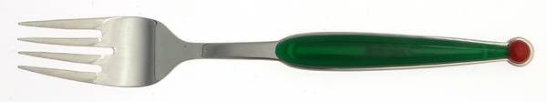 Fantasia-Green & Red (Stainless) Individual Salad Fork