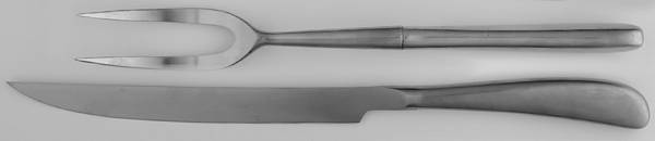 WMF28 (STAINLESS) Large 2-Piece Roast Carving Set w/Stainless Blade