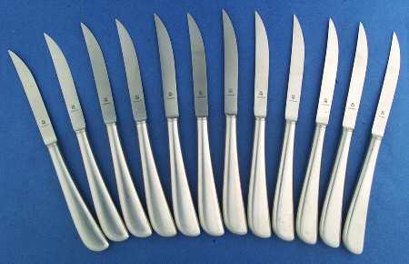 WMF28 (STAINLESS) (Set of 12) Individual Steak Knifes w/Hollow Hdl