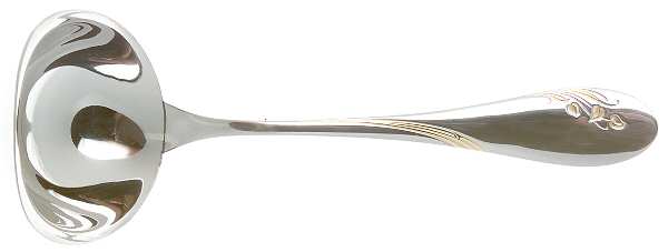 Golden Impressions (Stainless, Gold Accent) Solid Gravy Ladle
