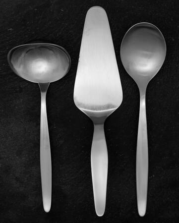 Laurel (Older, Germany, Stainless) 3 Piece Completer Set