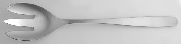 Line (Newer, Stainless) Solid Salad Serving Fork