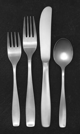 Line (Older, Germany, Stainless) 4 Piece Place Setting