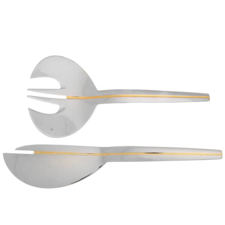 Rue Royale-Gold (Stainless) 2 Piece Large Solid Fish Serving Set