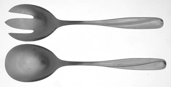Serena (Stainless, Wave Design) (2 Pc) Solid Salad Set