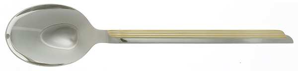 Stratos Gold (Stainless, Gold Accent) Solid Salad Serving Spoon