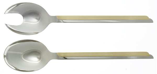 Stratos Gold (Stainless, Gold Accent) (2 Pc) Solid Salad Set