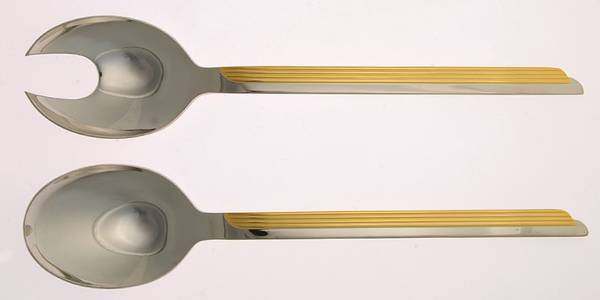 Stratos (Stainless) (2 Pc) Solid Salad Set
