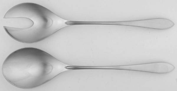 Stuart (Stainless, Pointed Tip) (2 Pc) Solid Salad Set