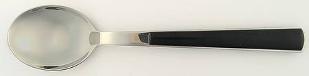 Torino-Black (Stainless, Black Handle) Place/Oval Soup Spoon