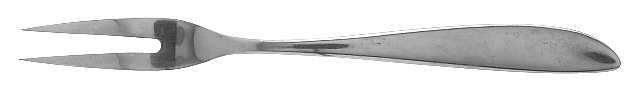Wave (Stainless) Small Solid Cold Meat Serving Fork