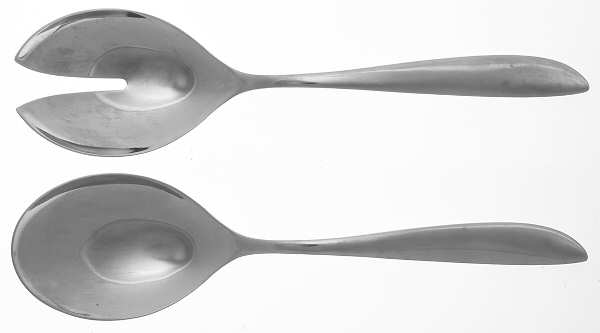 Wave (Stainless) (2 Pc) Solid Salad Set