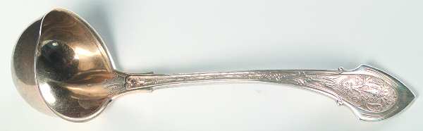 Angelo (Sterling, 1875) Solid Gravy Ladle by Wood & Hughes