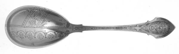 Angelo (Sterling, 1875) Large Bright Cut Jelly Spoon