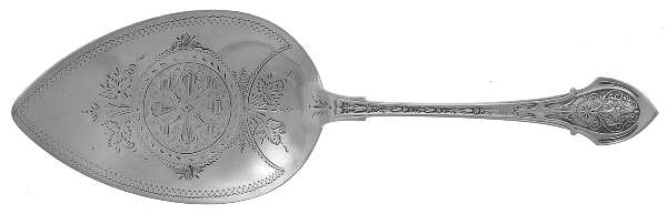 Angelo (Sterling, 1875) Large Solid Bright Cut Pie Knife