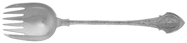 Angelo (Sterling, 1875) Oversize Solid Salad Servng Fork