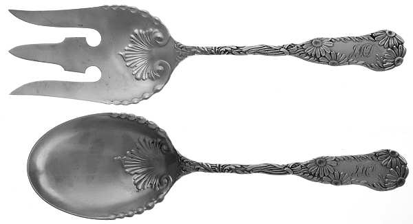 Daisy No. 7 (Sterling, 1880) (2 Pc) Solid Salad Set