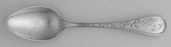 Engraved No 1 (Sterling, 1890) Monogram Teaspoon