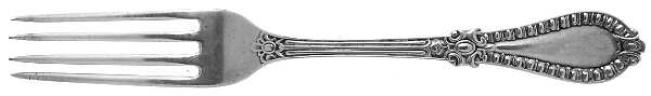 Gadroon (Sterling, 1860) Solid Youth Tea Fork