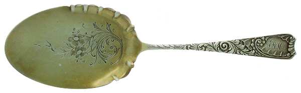 Luxembourg (Sterling) Large Solid Bright Cut Pie Knife