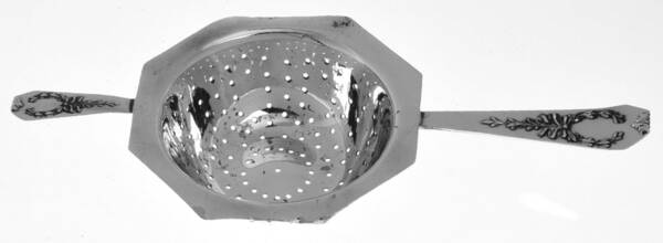 Madam Jumel (Sterling, 1908) Solid Individual Overcup Tea Strainer by Whiting Manf Co