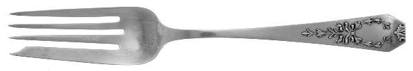 Madam Jumel (Sterling, 1908) Large Solid Cold Meat Serving Fork