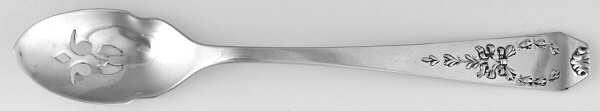Madam Jumel (Sterling, 1908) Short Handled Olive Spoon with Pierced Bowl