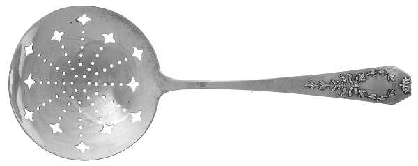 Madam Jumel (Sterling, 1908) Large Pierced Pea Serving Spoon