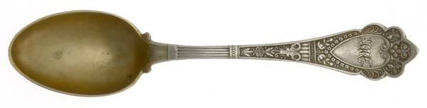 Murillo (Sterling, 1875) Monogram Demitasse Spoon by Wood & Hughes