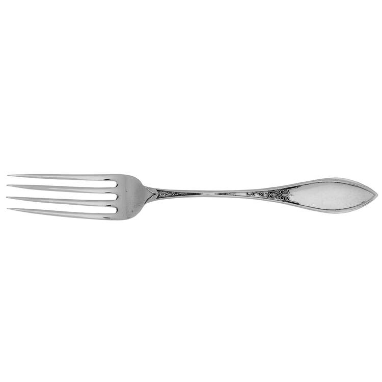 Zephyr (Sterling, 1870) Solid Youth Tea Fork by Wood & Hughes
