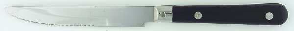 Mardi Gras-Black (Stainless) Individual Steak Knife Hollow Handle