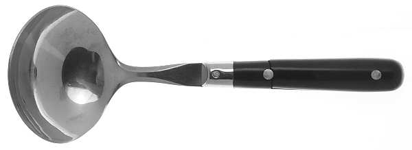 Mardi Gras-Black (Stainless) Solid Gravy Ladle