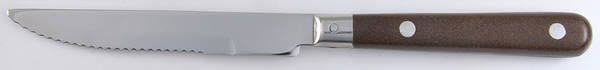 Mardi Gras-Brown (Stainless) Individual Steak Knife Hollow Handle