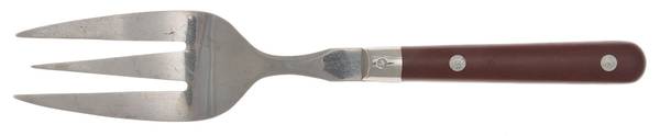 Mardi Gras-Burgundy (Stainless) Medium Solid Cold Meat Serving Fork