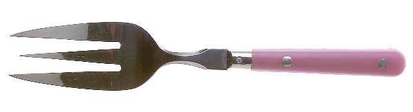 Mardi Gras-Mauve (Stainless) Medium Solid Cold Meat Serving Fork